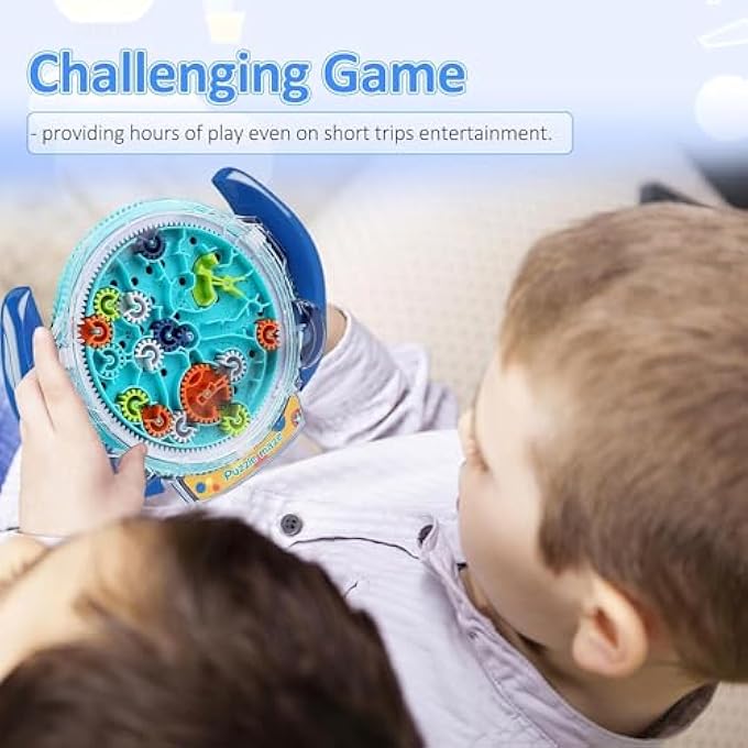 BRAIN TEASERS PUZZLES GAMES FOR KIDS, 3D GRAVITY MAZE BALL FOR KIDS 3-8, LABYRINTH GAME MIND PUZZLE WITH GEAR CONTROL, CHALLENGES FINE MOTOR SKILLS, PUZZLE TOYS GIFTS FOR KIDS TEENS, HARD GAMES - Image 3